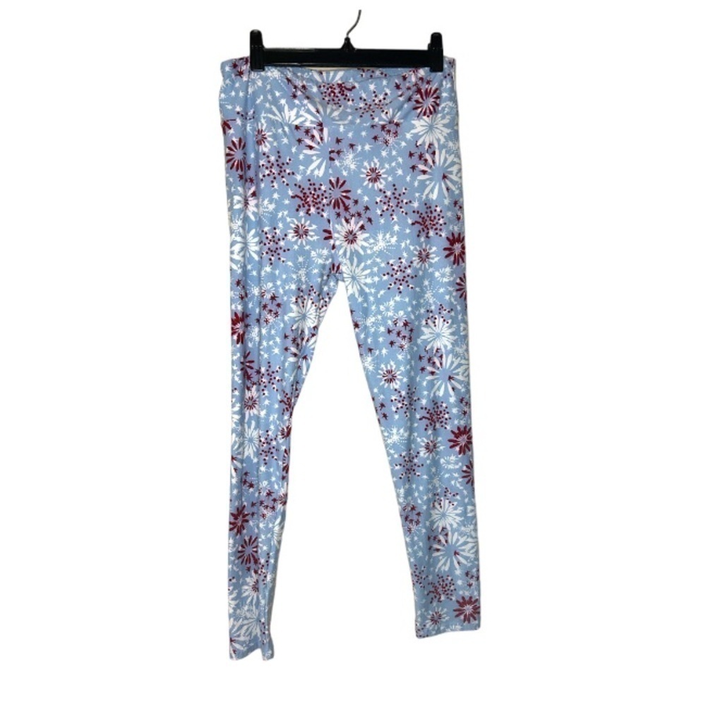Lularoe Tall and curvy leggings red/white/blue